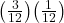 \left(\frac{\text{3}}{12}\right)\)\(\left(\frac{\text{1}}{12}\right)}