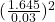 (\frac{1.645}{0.03})^{2}