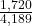 \frac{1,720}{4,189}