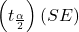 \left({t}_{\frac{\alpha }{2}}\right)\left(SE)