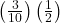 \left(\frac{3}{10}\right)\left(\frac{1}{2}\right)