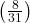 \left(\frac{8}{31}\right)