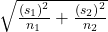 \(\sqrt{\frac{\left({s}_{1}{\right)}^{2}}{{n}_{1}}+\frac{\left({s}_{2}{\right)}^{2}}{{n}_{2}}}\) 