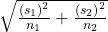 \sqrt{\frac{\left({s}_{1}{\right)}^{2}}{{n}_{1}}+\frac{\left({s}_{2}{\right)}^{2}}{{n}_{2}}}