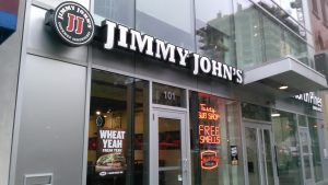 Outside view of a modern Jimmy Johns