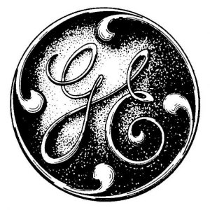 Black and white original General Electric logo.