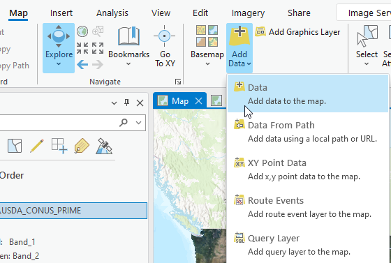 Image showing how to add data to the map.