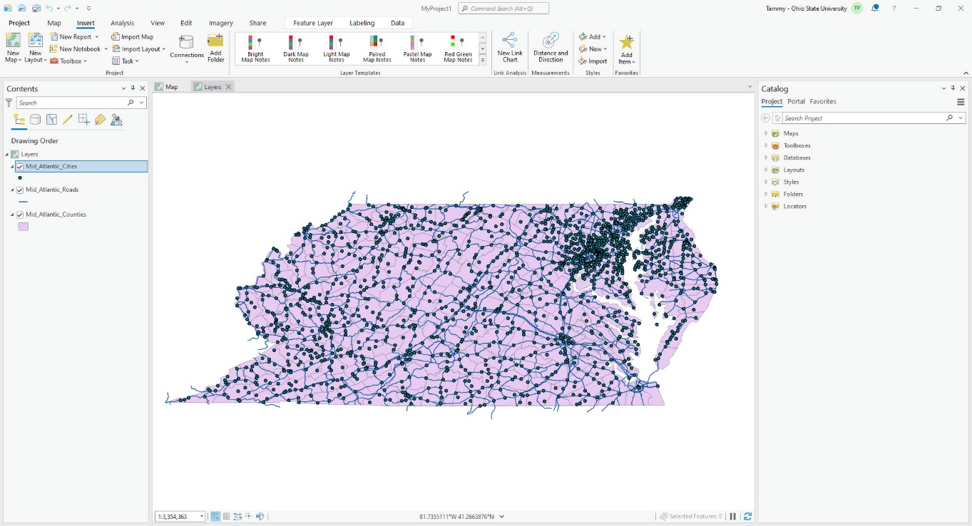 Image showing how to add vector data to the map.