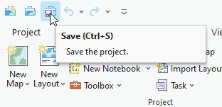 Image showing how to save the project