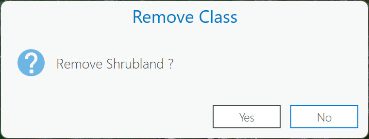 Screenshot of removing a class.