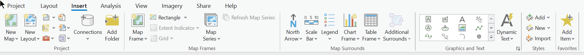 Image showing a screenshot of inserting a map frame.