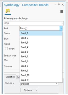 Screenshot of the composite band sequence.