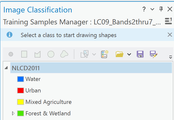 Screenshot of changing information classes.