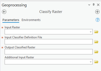 Screenshot of the classify raster tool.