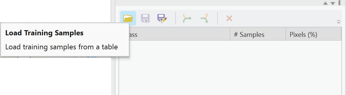 Screenshot of loading training samples.