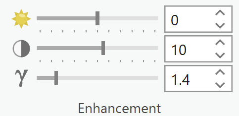 Screenshot of brightness, contrast and gamma.