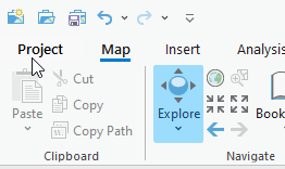 Image showing a screenshot of saving the map to a new project