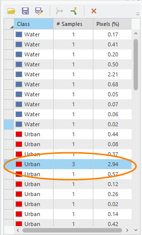 Screenshot of training sample manager showing 3 collapsed samples.