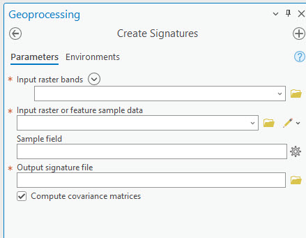 Screenshot of the Create Signatures tool.