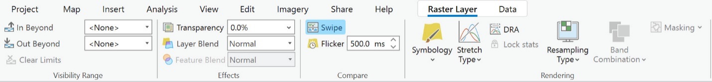 Screenshot of accessing the Swipe tool screen.