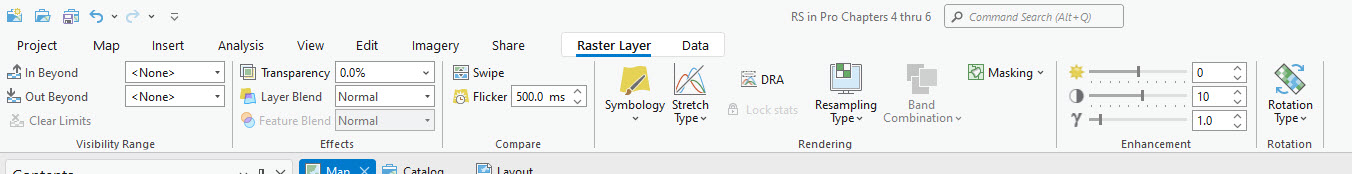 Image showing a screenshot of raster layer tab.