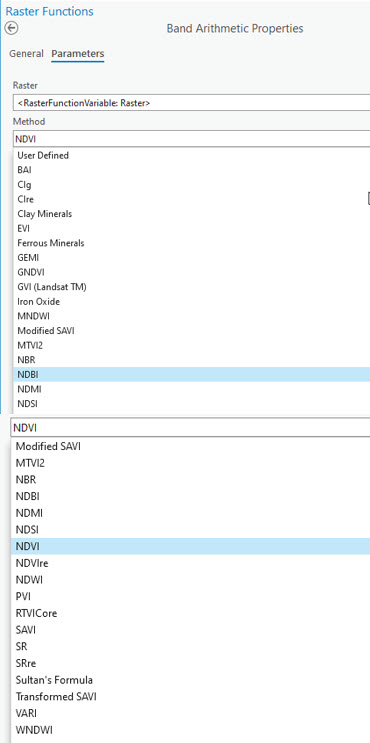 Screenshot of other indices.