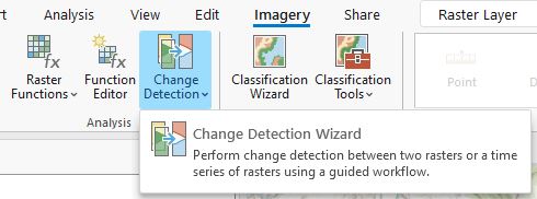 Screenshot of selecting the Change Detection option.