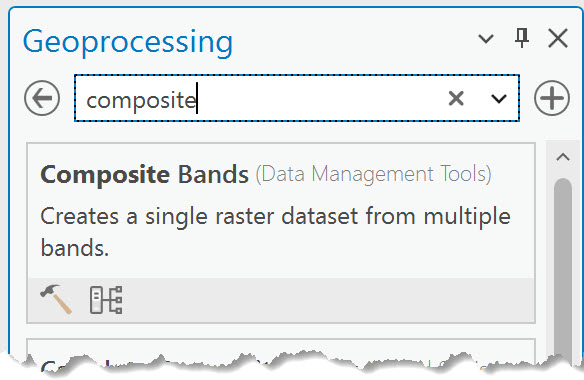 Screenshot of search for composite in Tools.