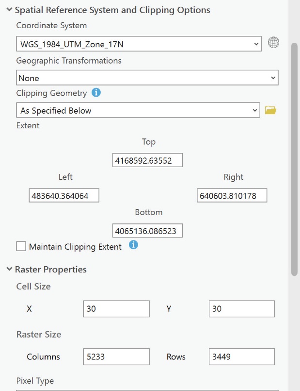 Screenshot of clipping geometry.