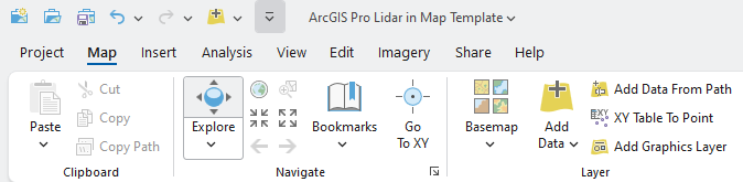 Figure 10.1 Adding Lidar Data to a Map Template