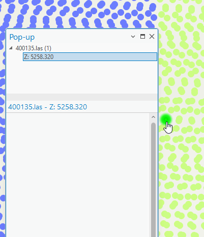 Figure 10.19 Value for a point in a .las file