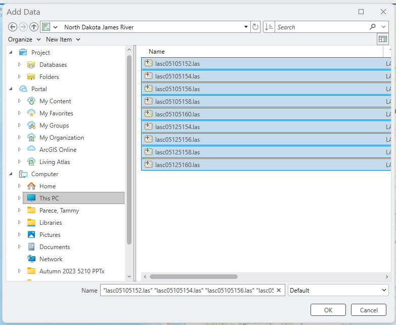Figure 10.23 Adding the North Dakota Datasets