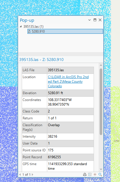 Figure 10.6 Using a Pop Up on a Point Cloud