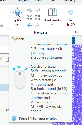 Figure 10.8 Using Explore in ArcGIS Pro