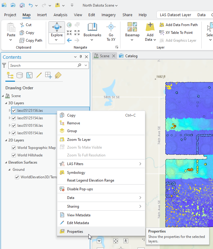 Figure 11.10 Choosing Properties
