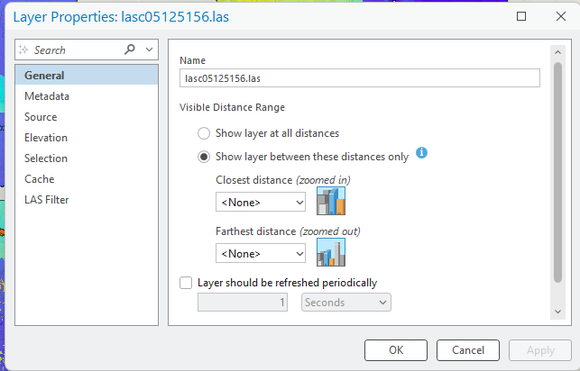 Figure 11.11 General menu in Layer Properties