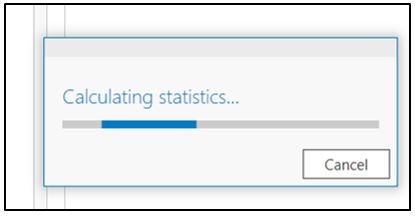 Calculating statistics progress bar
