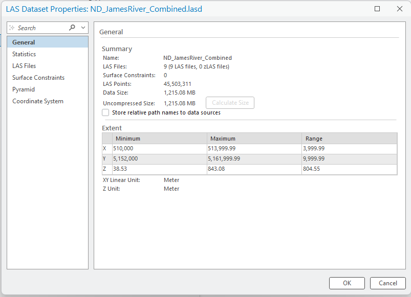 Figure 13.21 General Tab under Properties for the Combined North Dakota Datasets