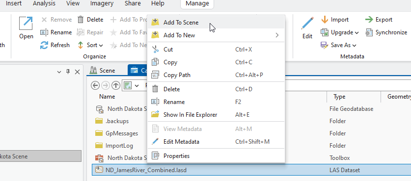 Figure 13.22 Adding the Combined Dataset to the Scene