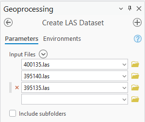 Figure 13.34 Selecting the three Mesa County datasets