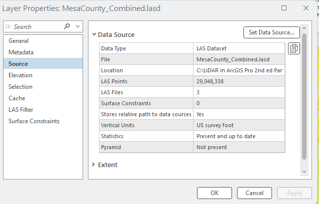 Figure 13.39 Properties Source Tab for Combined File