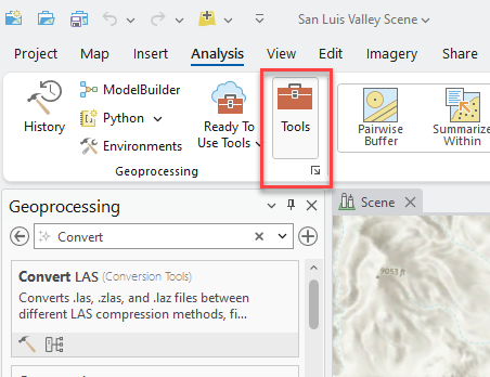 Figure 13.42 Geoprocessing Tool Search