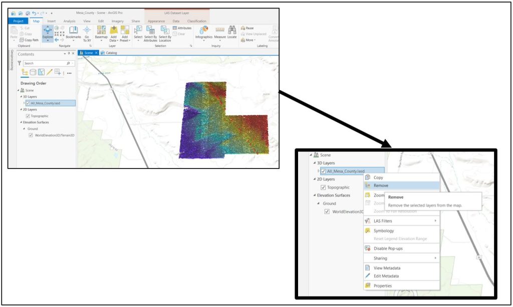 Removing the LAS dataset