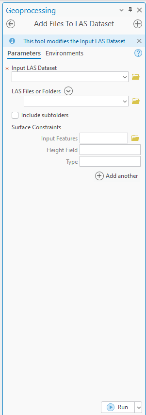 Figure 14.20 Add Files to LAS Dataset Tool