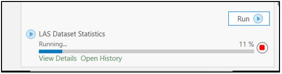 Running the LAS Dataset Statistics tool