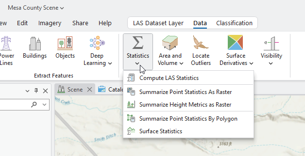 Figure 14.29 Computing Statistics using Data>Statistics button