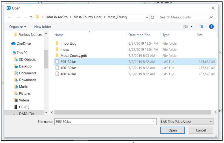 Selecting only 395130.las