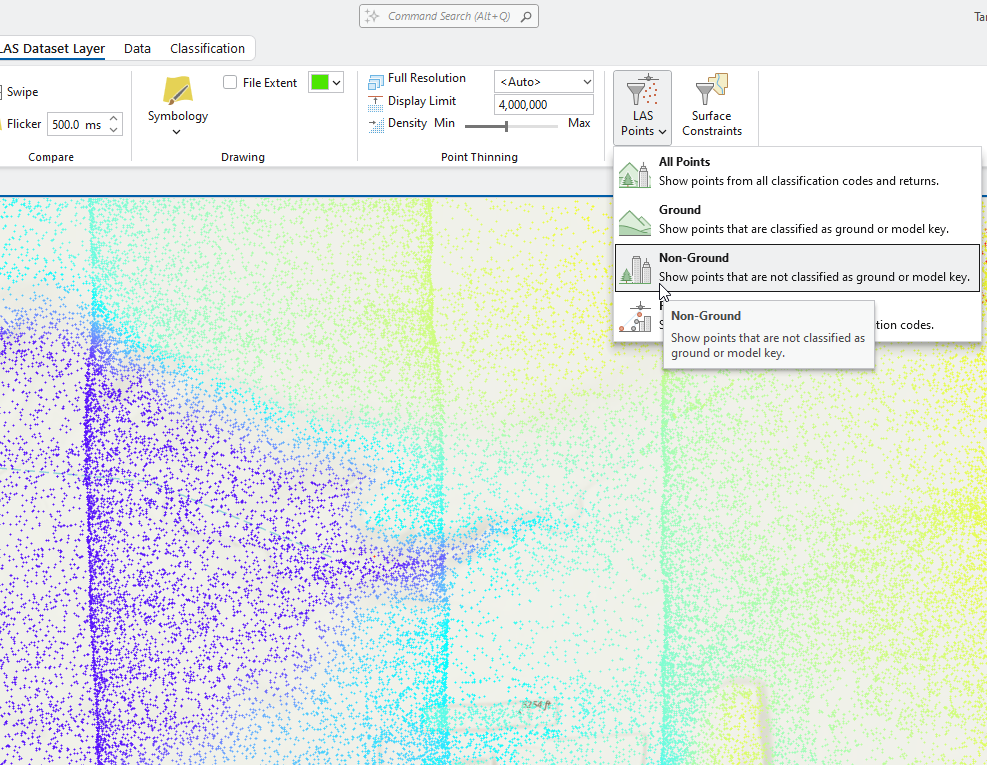 Figure 15.22 Filter for Non-Ground Points