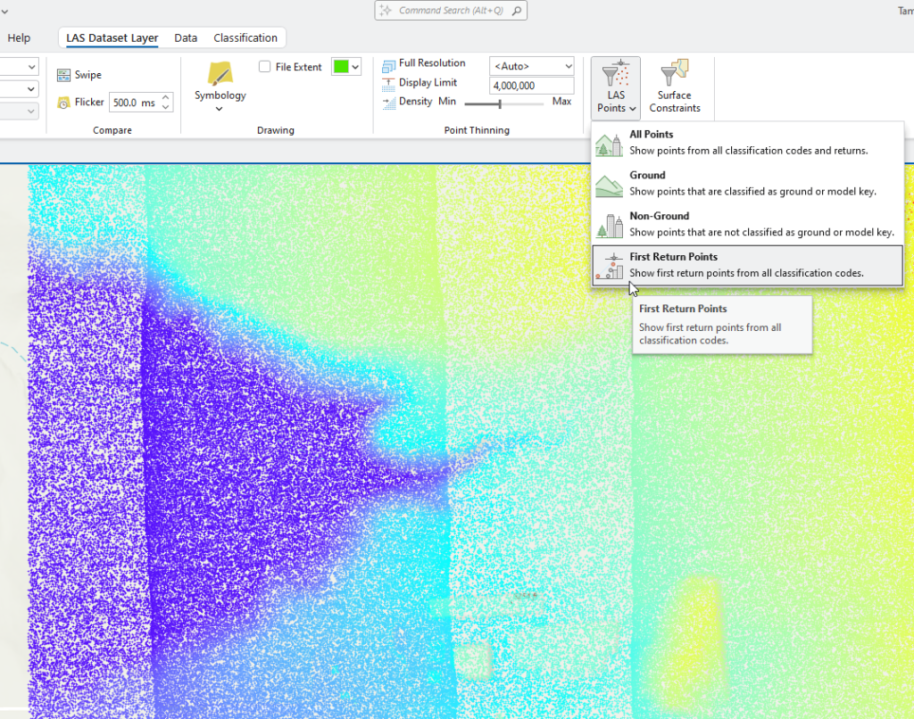 Figure 15.23 Filter for First Return Points