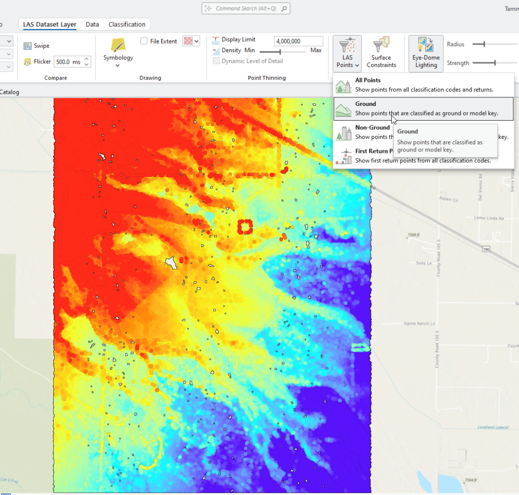 Figure 15.27 Ground Points Only